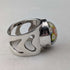 Anillo vintage escocés de plata de ley y cristal de Caithness con diseño millefiori (talla 15)