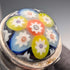 Anillo vintage escocés de plata de ley y cristal de Caithness con diseño millefiori (talla 15)