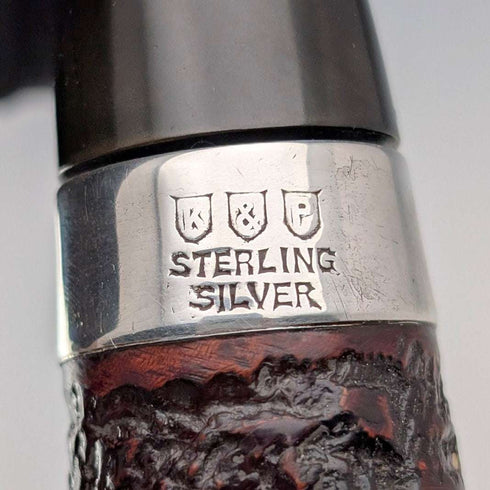 Vintage Irish Peterson Donegal Lockie sterling silver smoking pipe 999