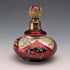 Frasco de perfume antiguo de cristal de Bohemia, estilo Art Nouveau, con decoración floral esmaltada