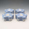 Vintage British Wedgwood Jasperware Star-Shaped Box Set of 4, Pale Blue