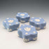 Vintage British Wedgwood Jasperware Star-Shaped Box Set of 4, Pale Blue
