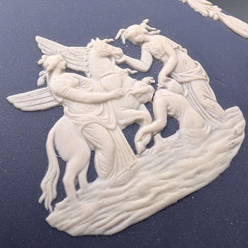 英國復古韋奇伍德碧玉撲克牌盒套裝(4個),波特蘭藍