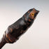 Vintage Natural Wood Hiking Stick with Owl Carving Handle, 129cm