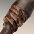 Vintage Natural Wood Hiking Stick with Owl Carving Handle, 129cm