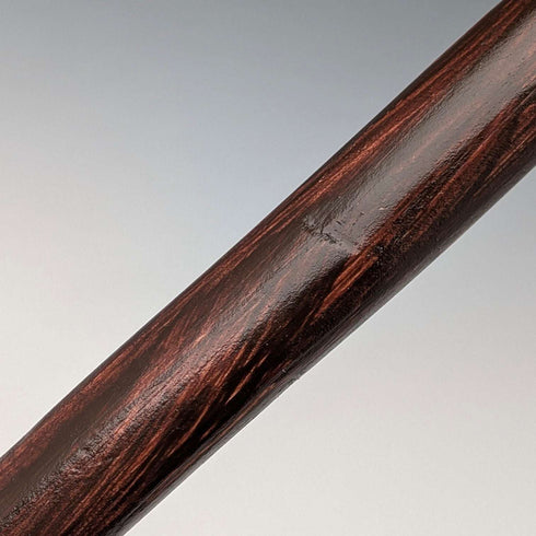 Vintage Natural Wood Hiking Stick with Owl Carving Handle, 129cm