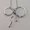 Colgante de plata esterlina con diseño de lazo, vintage británico, con cadena de plata esterlina.