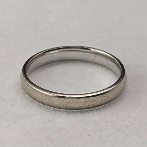 UK K9 White Gold Plain Ring (JP Size 14) B BROS
