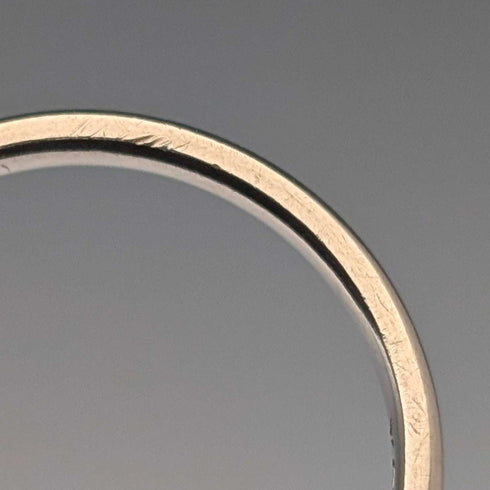 UK K9 White Gold Plain Ring (JP Size 14) B BROS