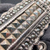Vintage Sterling Silver Marcasite & Purple Stone Brooch