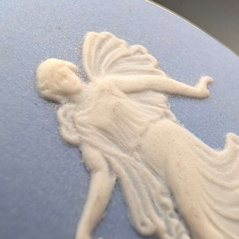1970年 英國復古 Wedgwood 純銀和碧玉浮雕橢圓形胸針 附盒