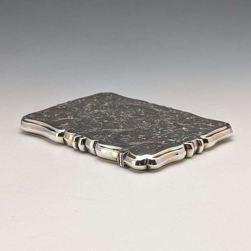 1856年 英国アンティーク 純銀製 カードケース 65g Charles Washington Shirley Deakin