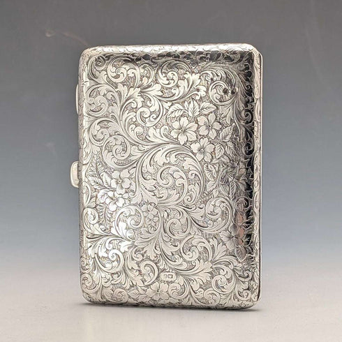 Estuche para tarjetas de plata de ley, estilo libro, fabricado en el Reino Unido en 1892, por Nathan & Hayes