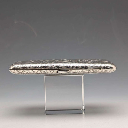 Estuche para tarjetas de plata de ley, estilo libro, fabricado en el Reino Unido en 1892, por Nathan & Hayes