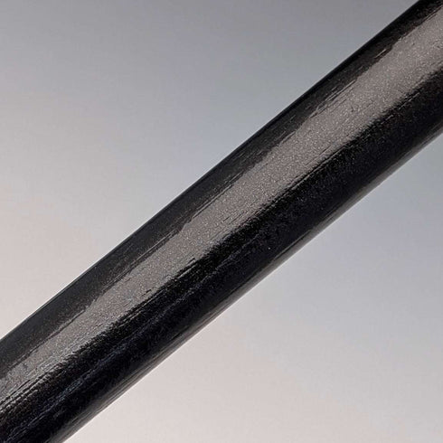 1916 English Antique Black Shaft Sterling Silver Rondel Handle Walking Stick 90cm
