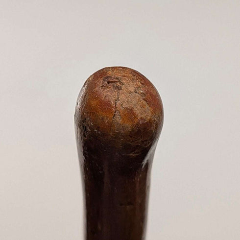Vintage Kids' Walking Stick - Natural Wood & Yellow Decoration, Cane 86cm