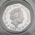 UK Beatrix Potter 150th Anniversary "Benjamin Bunny" 50 Pence Commemorative Silver Coin Royal Mint, with Case and Certificate of Authenticity
