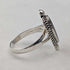 Vintage Onyx Oval Edged Pure Silver Ring (US Size 9.5)