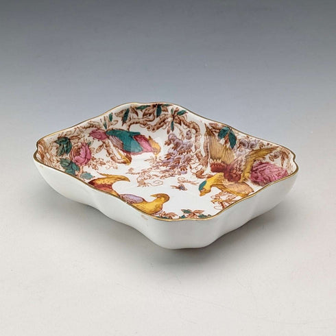 Bandeja pequeña de porcelana fina "Old Aylesbury" de Royal Crown Derby, vintage británico