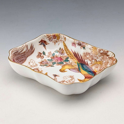 Bandeja pequeña de porcelana fina "Old Aylesbury" de Royal Crown Derby, vintage británico
