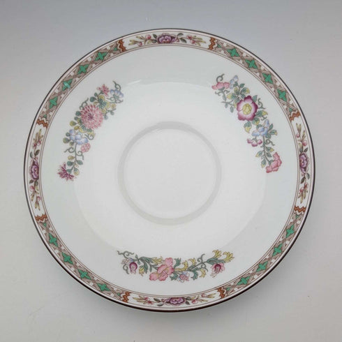 Juego de 3 tazas y platillos Wedgwood "Kutani Crane" vintage británico ①