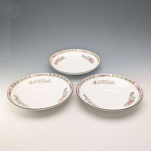 Juego de 3 tazas y platillos Wedgwood "Kutani Crane" vintage británico ①