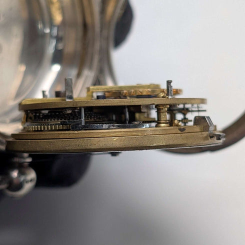 1873 British Antique Ornate Dial Key-Wind Pocket Watch, 55mm Diameter, H Osburn, For Parts/Repair
