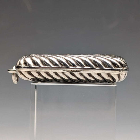 Vinagrera de plata de ley, antigüedad británica de 1891, 33 g, Hayes Brothers