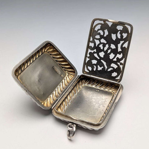 Vinagrera de plata de ley, antigüedad británica de 1891, 33 g, Hayes Brothers
