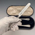 Circa 1874 English Antique Sterling Silver Christening Cutlery Set Total 89g by Walker & Hall, Cased