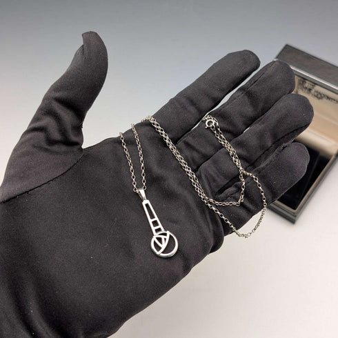 Colgante de plata de ley con rosa Mackintosh vintage británico, collar de plata de ley, con estuche