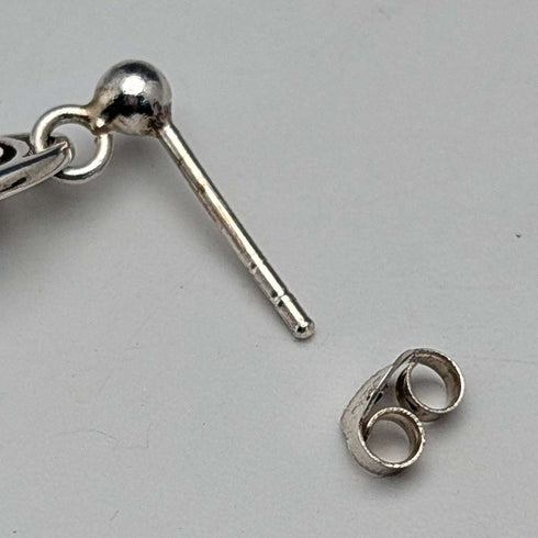 영국 빈티지 순은 매킨토시 로즈 스터드 귀걸이 (케이스 포함)
