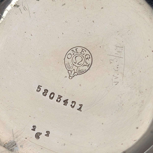 1920年頃 アンティーク オメガ 懐中時計 合金ケース オープンフェース 動作良好
