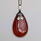 Colgante vintage de piedra roja en forma de gota con cadena