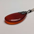 Colgante vintage de piedra roja en forma de gota con cadena