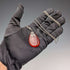 Colgante vintage de piedra roja en forma de gota con cadena