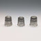 Set de 3 dedales de plata de ley vintage británicos