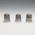Set de 3 dedales de plata de ley vintage británicos