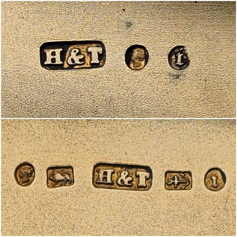 1880 年英國古董純銀煙盒,51 克,附盒,Hilliard & Thomason