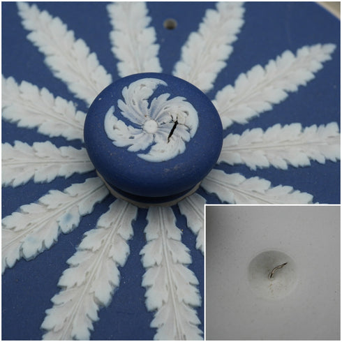 约1900年 英国古董 韦奇伍德 鼓形茶壶 碧玉浮雕系列