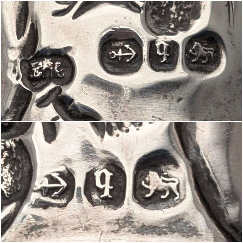 1890년 영국 앤티크 순은 릴리프 장식 오페라글라스 쌍안경
