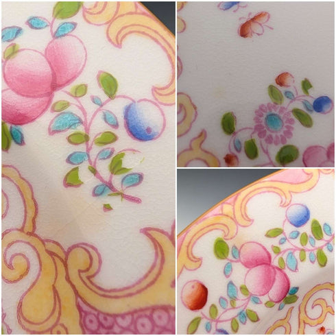 1920年代 英国明顿(Minton)茶杯三件套 粉色公鸡(Pink Cockatrice)梅尔百货(Myer Emporium)特制款 ④