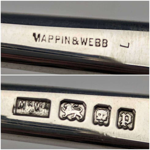 1930 年英國復古純銀鞋拔和鈕扣掛鉤 Mappin 和 Webb