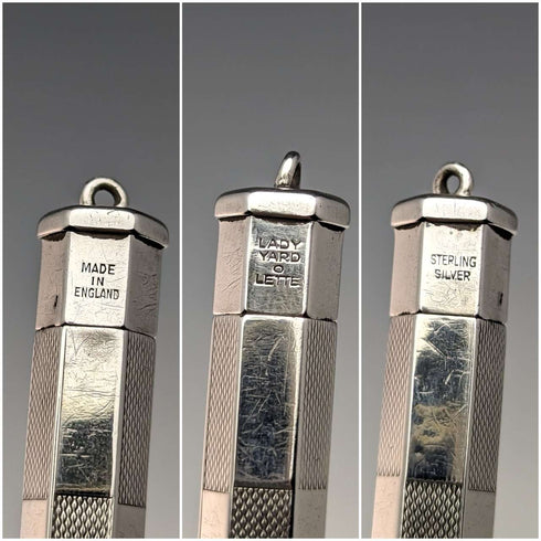 英國復古YARD-O-RED六邊形純銀推進式迷你鉛筆YARD-O-LETTE