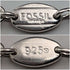 ヴィンテージ 純銀製 モダニストリンクチェーン ネックレス42cm 28g FOSSIL