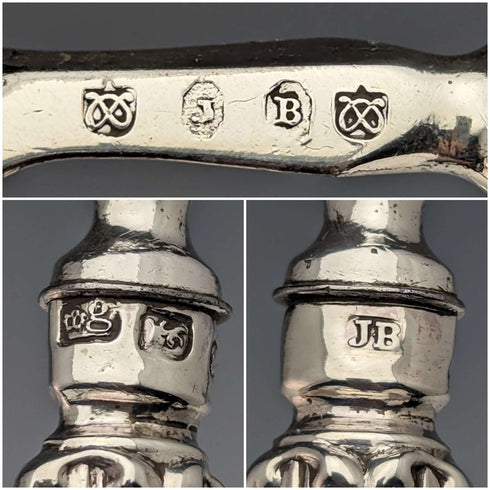 1830年 英国アンティーク 純銀ハンドル フォーク3本セット John Rodgers & Sons