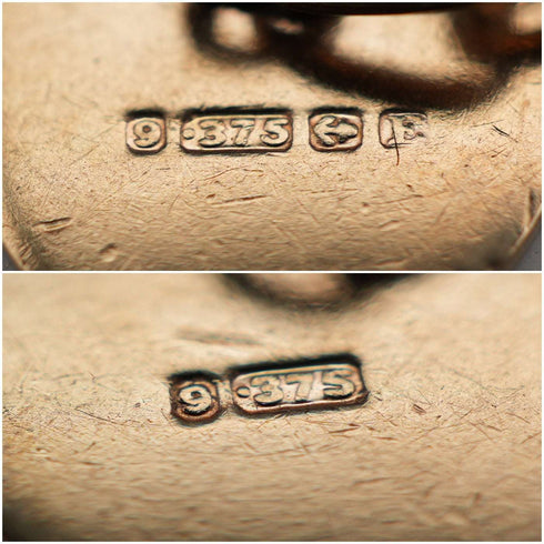 1929 English Vintage 9ct Gold Oval Cufflinks 8.8g Owen Powell