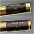 Juego de pluma estilográfica y bolígrafo vintage Sheaffer de EE. UU., chapado en oro, en estuche