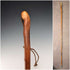 复古天然木登山杖,带皮质背带,124cm