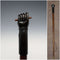 Vintage Brown Shaft Fist Holding a Rod Sculpture Handle Walking Stick Cane 89cm